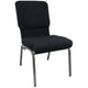 Black Fabric/Silver Vein Frame |#| Black Church Chairs 18.5 in. Wide