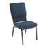 Navy Fabric/Silver Vein Frame |#| Navy Church Chairs 18.5 in. Wide