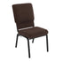 Java Fabric/Black Textured Frame |#| Java Church Chairs 18.5 in. Wide
