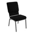 Black Fabric/Silver Vein Frame |#| Black Church Chairs 18.5 in. Wide