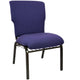 Eggplant Fabric/Gold Vein Frame |#| Eggplant Discount Church Chair - 21 in. Wide