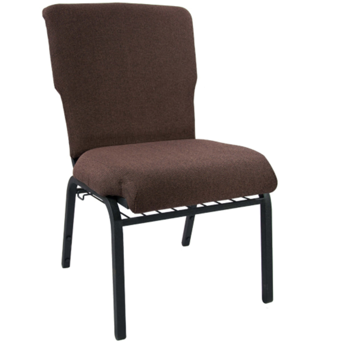 Java Fabric/Black Frame |#| Java Discount Church Chair - 21 in. Wide