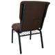 Java Fabric/Black Frame |#| Java Discount Church Chair - 21 in. Wide