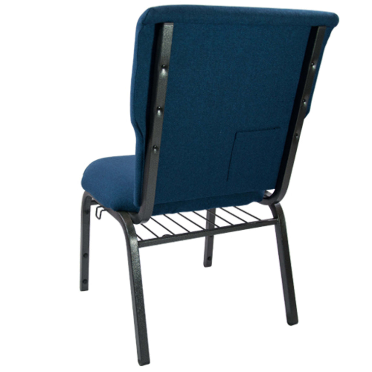Navy Fabric/Silver Vein Frame |#| Navy Discount Church Chair - 21 in. Wide