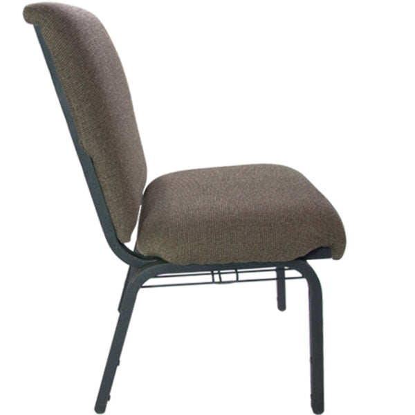 Jute Fabric/Black Frame |#| Jute Discount Church Chair - 21 in. Wide