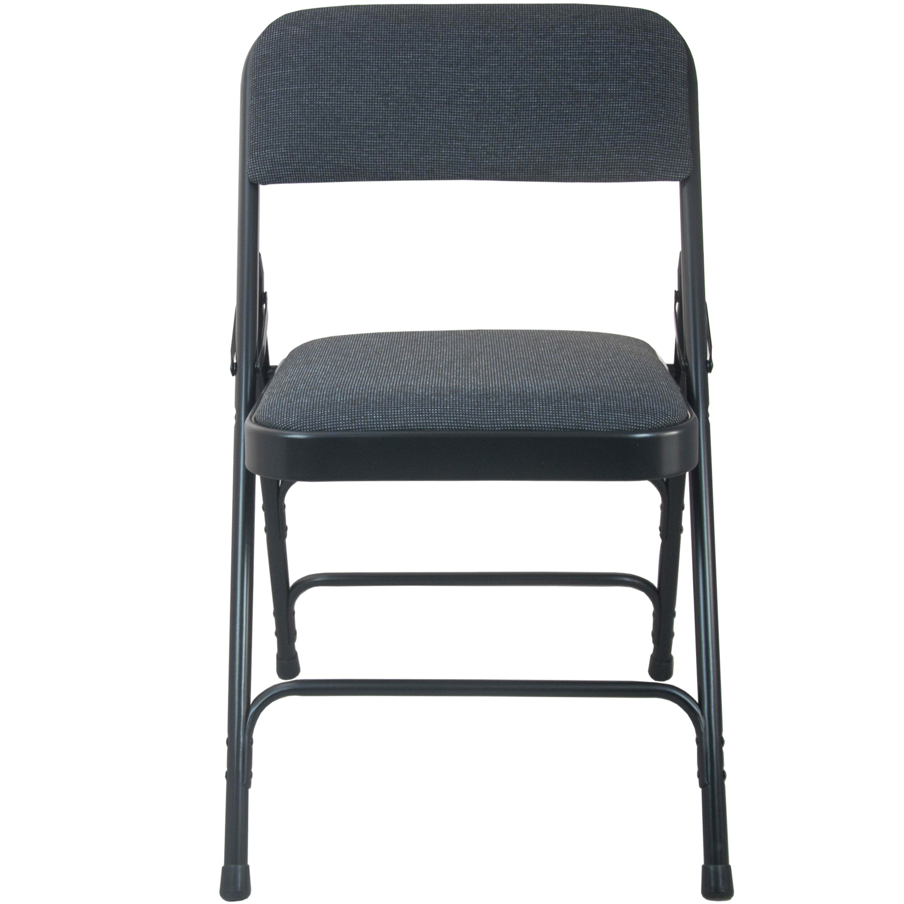 Black padded deals metal folding chairs