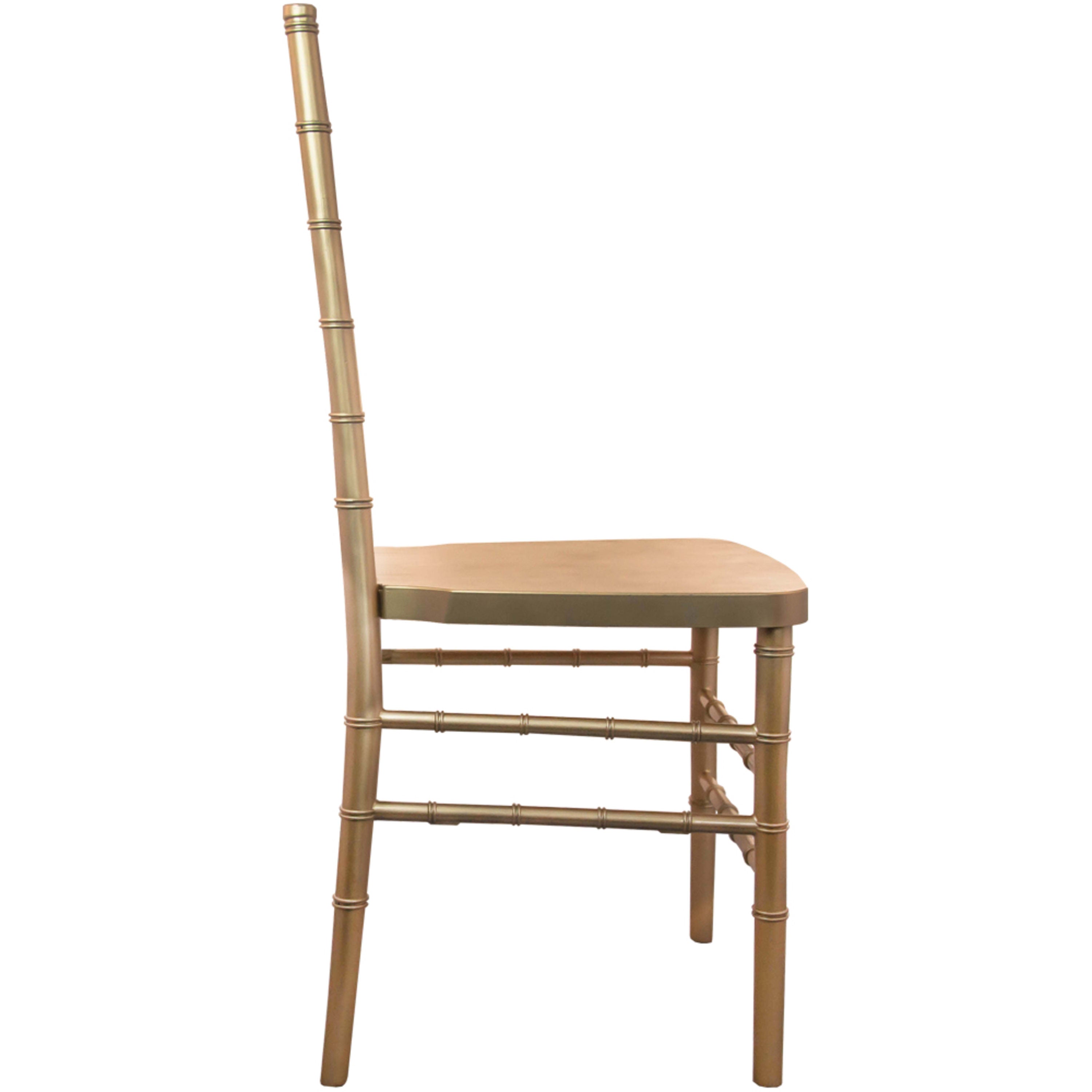 Gold resin chiavari top chairs