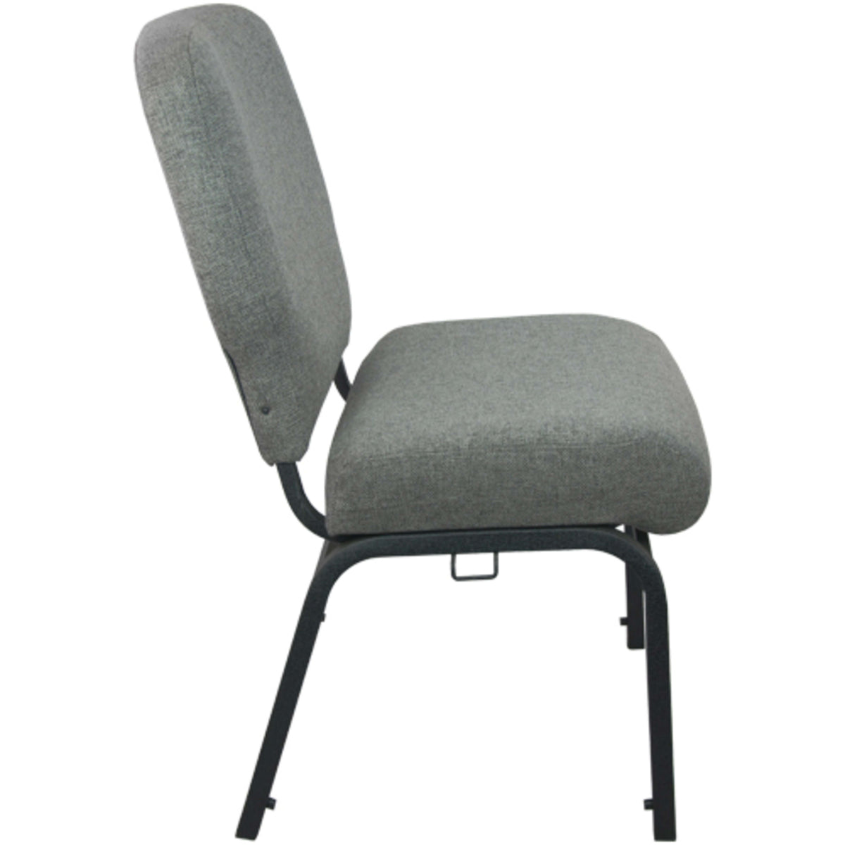 Charcoal Gray Fabric/Black Frame |#| Charcoal Gray Church Chair - 20 in. Wide