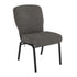 Charcoal Gray Fabric/Black Textured Frame |#| Charcoal Gray Church Chair - 20 in. Wide