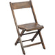 Slatted Wood Folding Wedding Chair - Event Chair - Antique Black