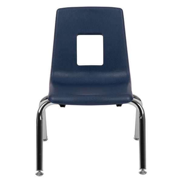 Navy |#| Navy Student Stack Chair 12inchH Seat - School Classroom Chair - Daycare Chair