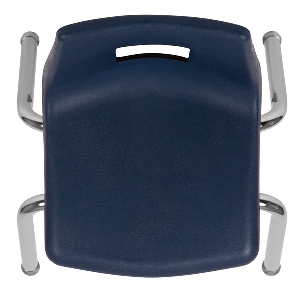 Navy |#| Navy Student Stack Chair 12inchH Seat - School Classroom Chair - Daycare Chair