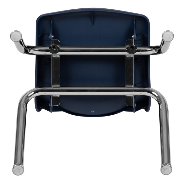 Navy |#| Navy Student Stack Chair 12inchH Seat - School Classroom Chair - Daycare Chair