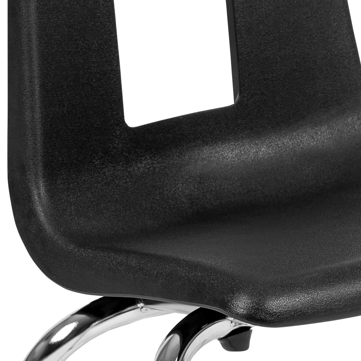 Black |#| Black Student Stack Chair 14inchH Seat - School Classroom Chair for K-2