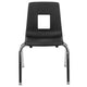 Black |#| Black Student Stack Chair 14inchH Seat - School Classroom Chair for K-2