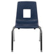 Navy |#| Navy Student Stack Chair 14inchH Seat - School Classroom Chair for K-2