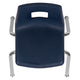 Navy |#| Navy Student Stack Chair 14inchH Seat - School Classroom Chair for K-2