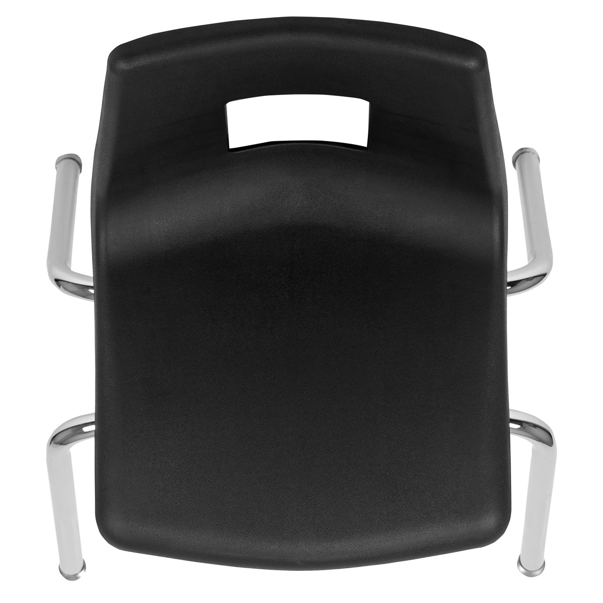 Black |#| Black Student Stack Chair 16inchH Seat - School Classroom Chair for 3rd-7th Grade