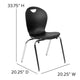 Black |#| Comfort Molded Black Student Stack Chair-Classroom Chair for Middle-High-Adults