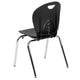 Black |#| Comfort Molded Black Student Stack Chair-Classroom Chair for Middle-High-Adults