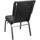 Black Vinyl/Silver Vein Frame |#| Black Vinyl Church Chair 20.5 in. Wide