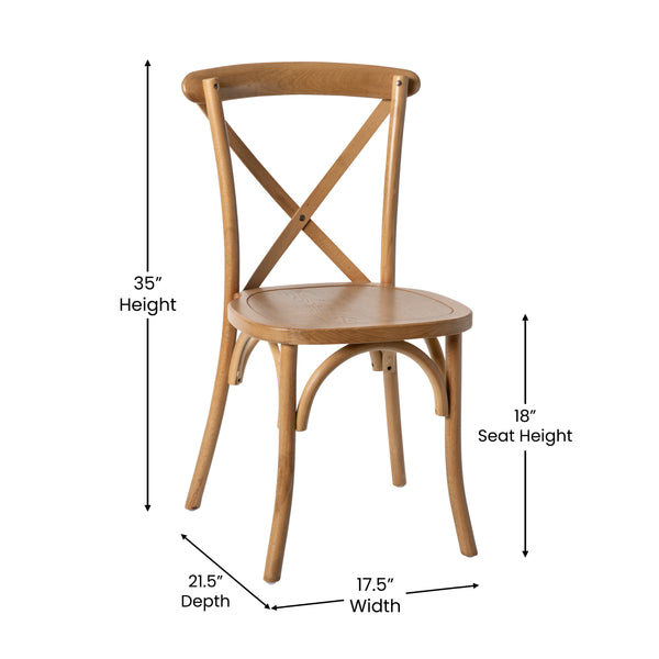 Light Brown |#| Light Brown X-Back Chair