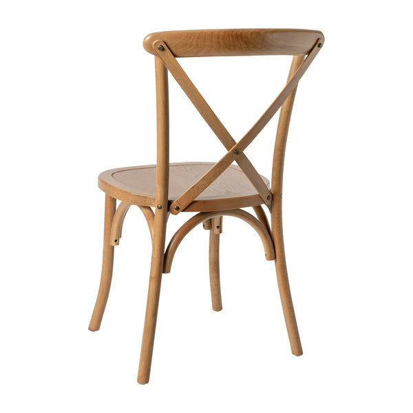 Light Brown |#| Light Brown X-Back Chair