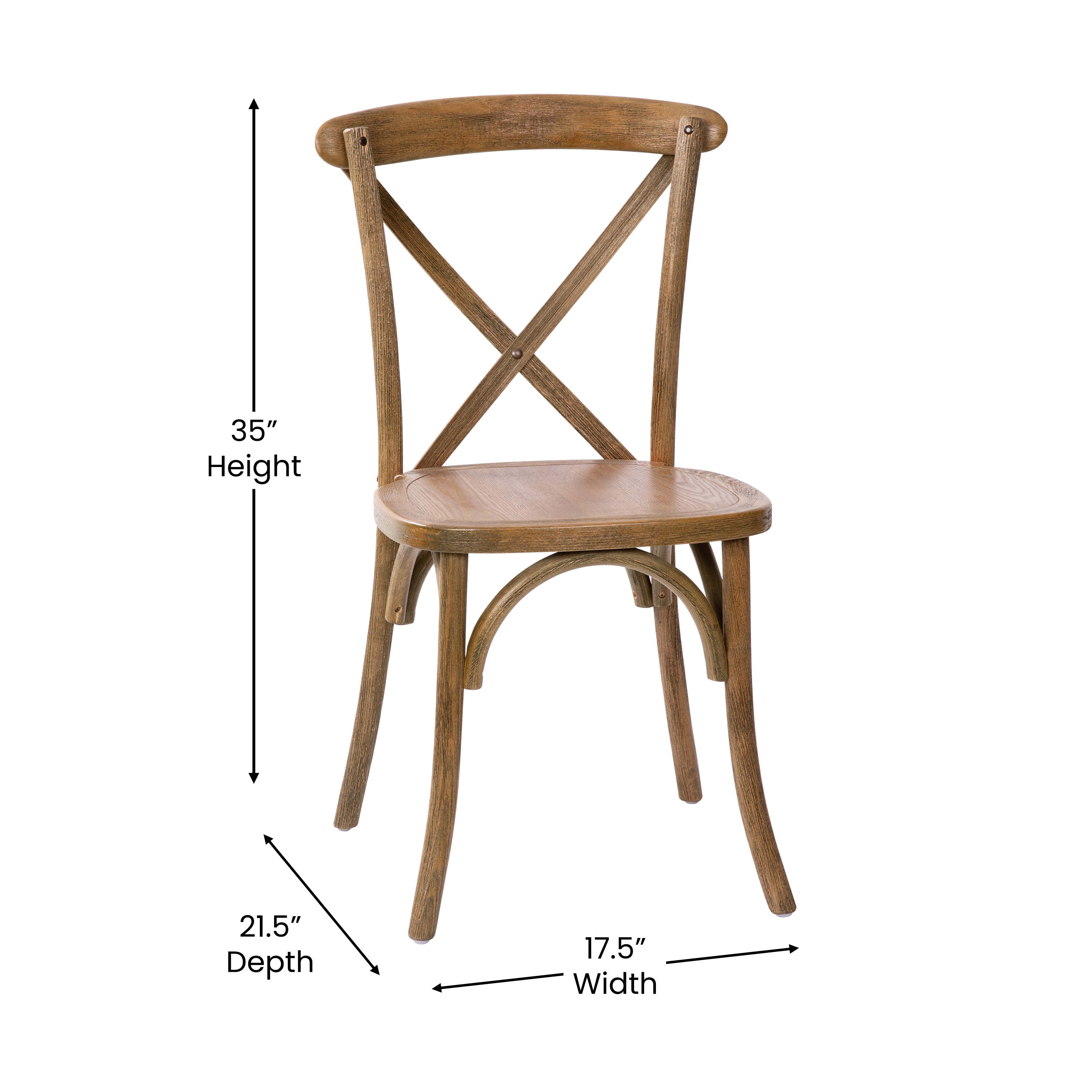 Wooden x back chairs 2025