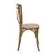 Dark Natural |#| Hand Scraped Dark Natural X-Back Chair