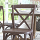 Dark Driftwood |#| Gray Wash Dark Driftwood X-Back Dining Chairs