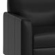 Black/Chrome Legs |#| LeatherSoft Reception Loveseat - Chrome Legs-AC/USB/USB-C Charging Ports-Black