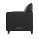 Black/Wood Legs |#| Black LeatherSoft Sofa with Clean Line Stitched Frame - Reception Seating