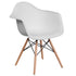 Alonza Series Plastic Chair with Arms and Wooden Legs