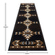 Brown,3' x 16' |#| Southwestern Style Area Rug in Shades of Brown, Beige, and Black - 3' x 16'