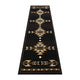 Brown,2' x 7' |#| Southwestern Style Area Rug in Shades of Brown, Beige, and Black - 2' x 7'