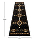 Brown,2' x 7' |#| Southwestern Style Area Rug in Shades of Brown, Beige, and Black - 2' x 7'