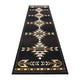 Brown,3' x 10' |#| Southwestern Style Area Rug in Shades of Brown, Beige, and Black - 3' x 10'