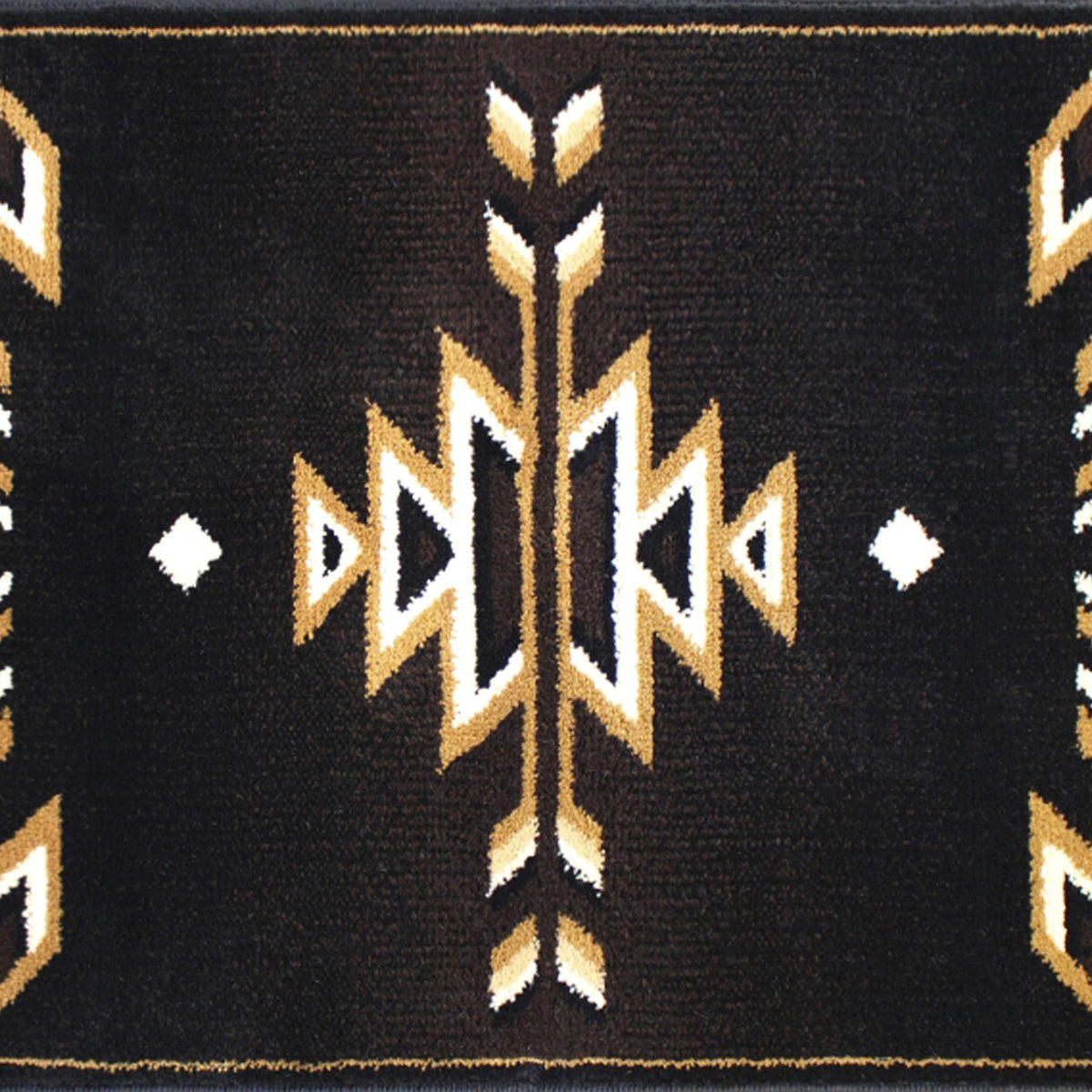 Brown,2' x 3' |#| Southwestern Style Area Rug in Shades of Brown, Beige, and Black - 2' x 3'