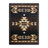 Amado Collection Southwestern Area Rug - Olefin Accent Rug with Jute Backing - Living Room, Bedroom, Entryway