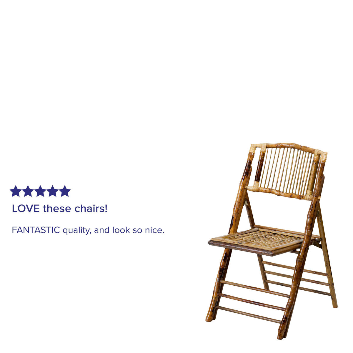 Bamboo Wood Folding Chair - Event Folding Chair - Commercial Folding Chair