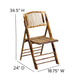 Bamboo Wood Folding Chair - Event Folding Chair - Commercial Folding Chair