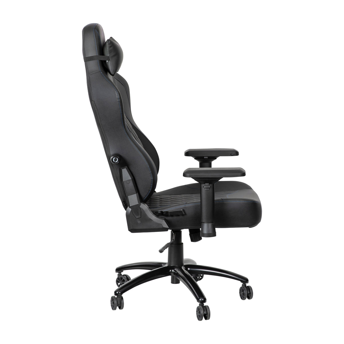 Black with Blue Trim |#| 4D Ergonomic Gaming Chair with Head Pillow and Lumbar Support - Black/Blue