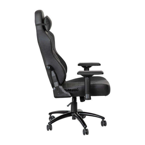 Black |#| 4D Ergonomic Gaming Chair with Head Pillow and Lumbar Support - Black/Black