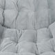Gray Fabric/Soft Gold Frame |#| Folding Faux Fur Oversized Saucer Chair with Steel Frame - Gray/Soft Gold