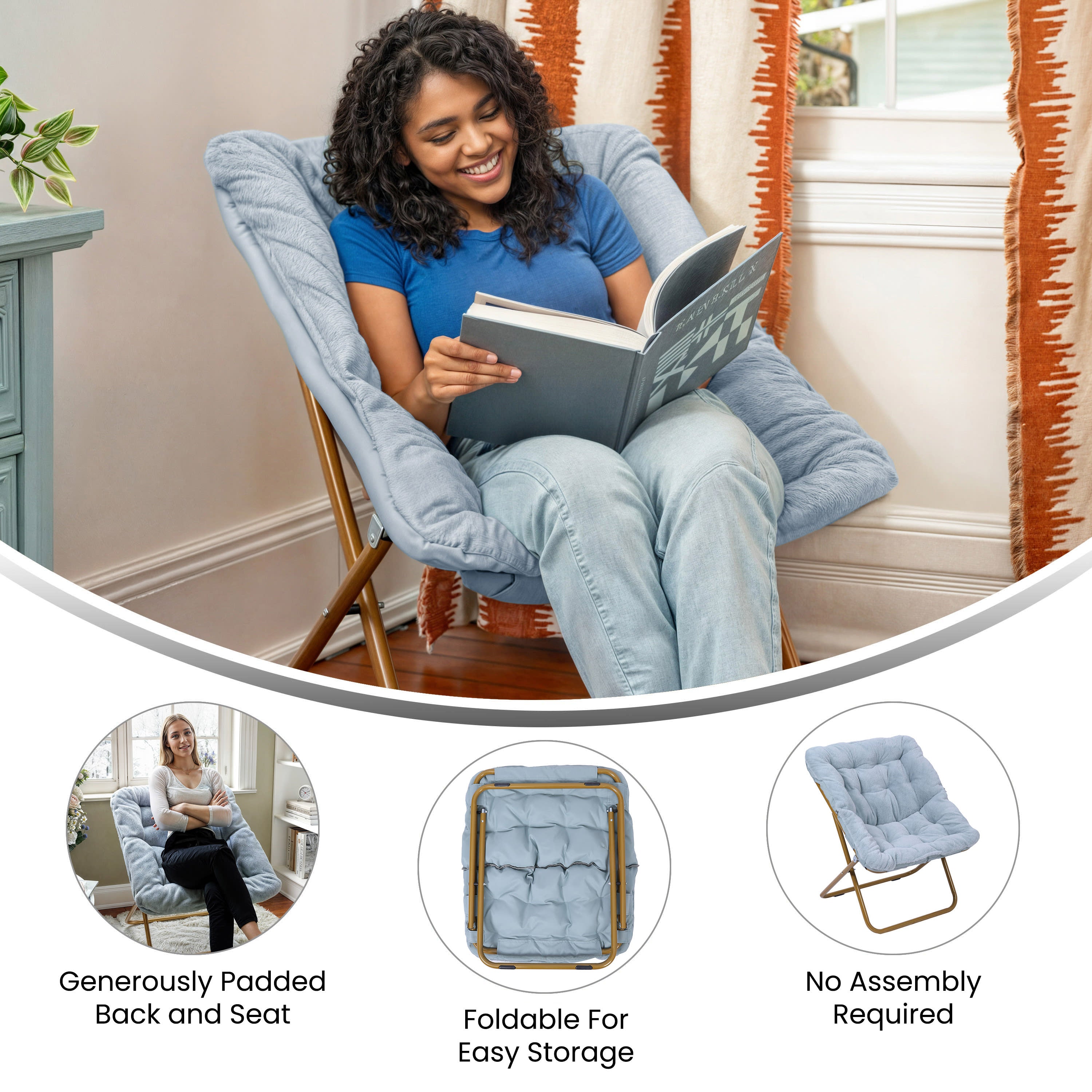Portable reading chair on sale