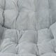 Gray Fabric/Soft Gold Frame |#| Folding Faux Fur Oversized Saucer Chair with Steel Frame - Gray/Soft Gold