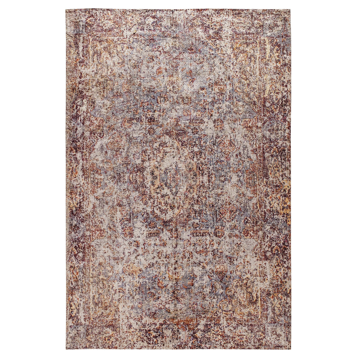 Red,5' x 7' |#| 5' x 7' Multicolor Distressed Artisan Old English Style Traditional Rug