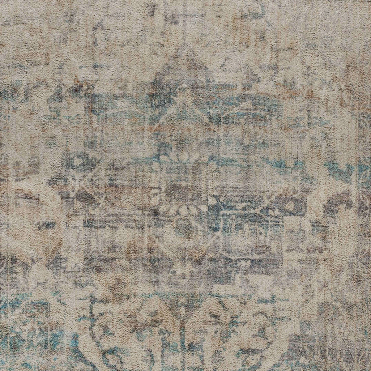 Blue,5' x 7' |#| 5' x 7' Multicolor Distressed Artisan Old English Style Traditional Rug