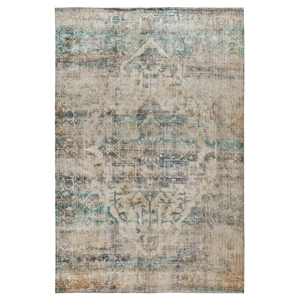 Blue,5' x 7' |#| 5' x 7' Multicolor Distressed Artisan Old English Style Traditional Rug