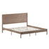Light Brown,King |#| Solid Wood Platform Bed with Headboard and Wooden Slats in Light Brown - King